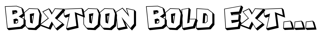 Boxtoon Bold Extrude